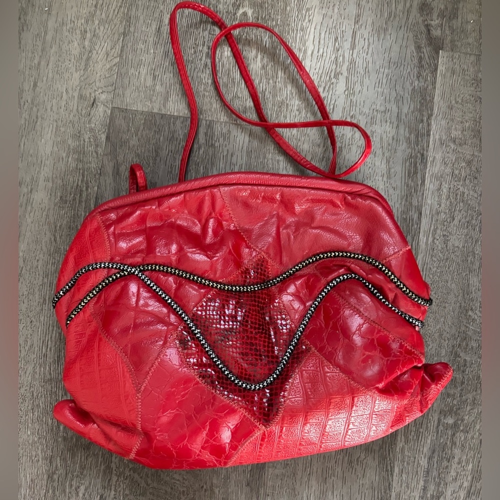 Fifth Avenue Vintage Y2K 80s Red Purse Rare Retro